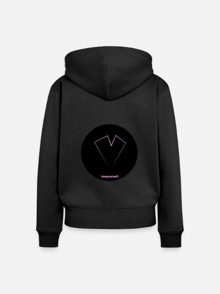 loveyourself 1 - Frauen Premium Bio Zip Hoodie - Schwarz