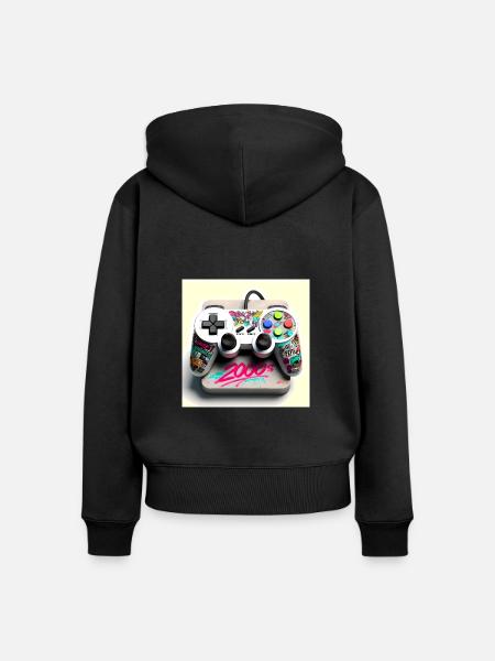 Joystick 5 - Frauen Premium Bio Zip Hoodie - Schwarz