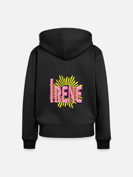 Irene2 - Sweat à capuche zippé Premium bio Femme - noir