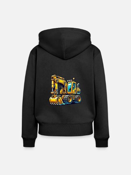 bagger 01 - Frauen Premium Bio Zip Hoodie - Schwarz