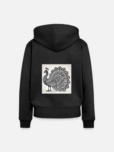 Freistil I - Frauen Premium Bio Zip Hoodie - Schwarz
