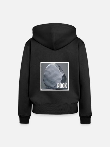 Rock Music - Frauen Premium Bio Zip Hoodie - Schwarz