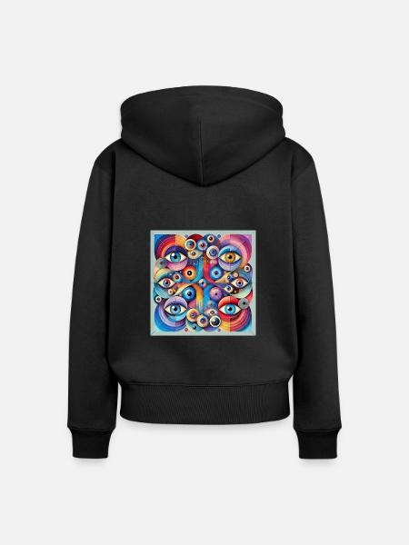 DANTE ALEGRIA - Frauen Premium Bio Zip Hoodie - Schwarz