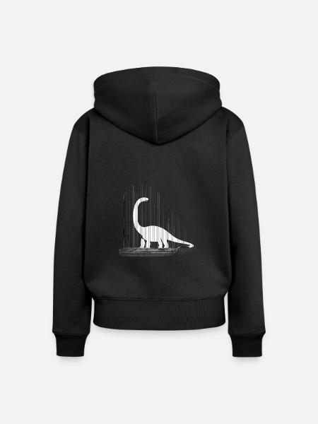Dinosaurier Dinosaurier Dinosaurier Brachiosaurier - Frauen Premium Bio Zip Hoodie - Schwarz