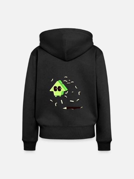 AUFWÄRTS GEHEN - Frauen Premium Bio Zip Hoodie - Schwarz