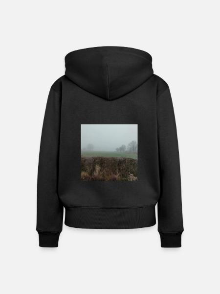 Nebel - Frauen Premium Bio Zip Hoodie - Schwarz