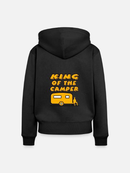 Camper - Frauen Premium Bio Zip Hoodie - Schwarz