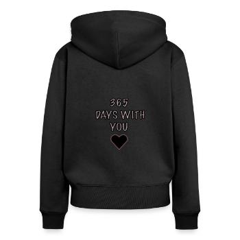 365 Days with you - Women's Premium Organic Zip Hoodie - black - Back - Julia (174cm)
