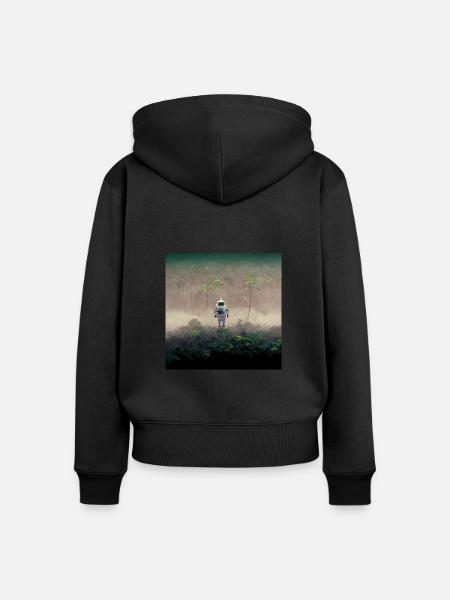 Lonely Voyager 006 - Frauen Premium Bio Zip Hoodie - Schwarz