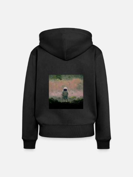 Lonely Voyager 008 - Frauen Premium Bio Zip Hoodie - Schwarz