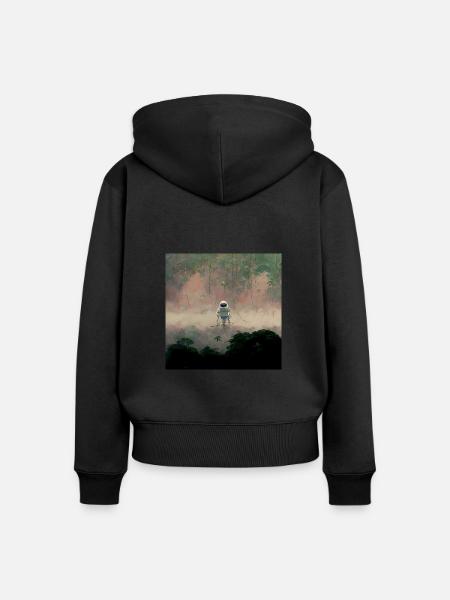 Lonely Voyager 035 - Frauen Premium Bio Zip Hoodie - Schwarz