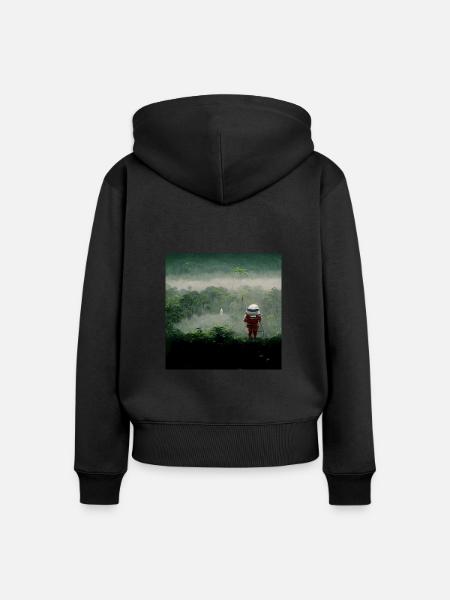 Lonely Voyager 034 - Frauen Premium Bio Zip Hoodie - Schwarz