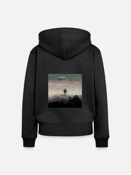 Lonely Voyager 044 - Frauen Premium Bio Zip Hoodie - Schwarz