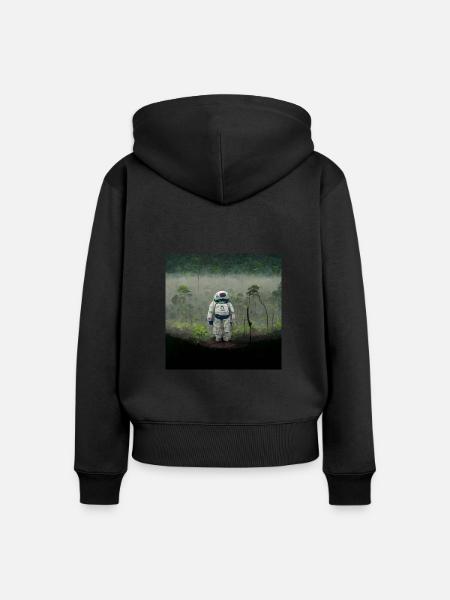 Lonely Voyager 066 - Frauen Premium Bio Zip Hoodie - Schwarz