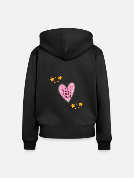 SELBSTLIEBE - Frauen Premium Bio Zip Hoodie - Schwarz