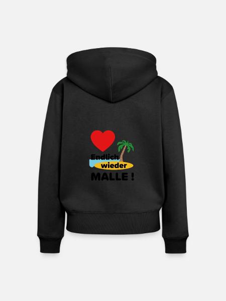 Endlich wieder Malle ! - Frauen Premium Bio Zip Hoodie - Schwarz