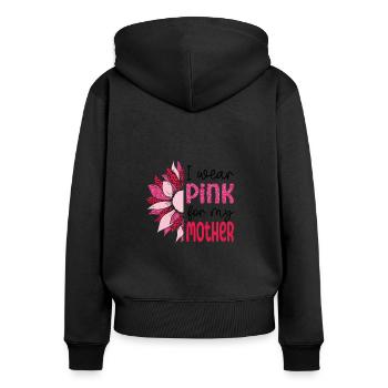 Rettet die Tölpel-Mutter - Frauen Premium Bio Zip Hoodie - Schwarz - Hinten - Julia (174cm)
