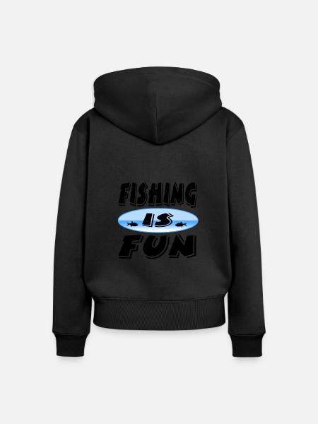 Angeln - Frauen Premium Bio Zip Hoodie - Schwarz