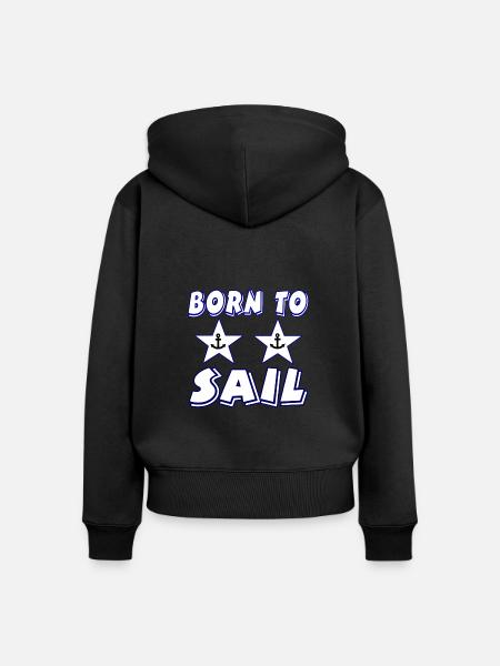 Segeln - Frauen Premium Bio Zip Hoodie - Schwarz