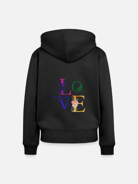 The difference is love - Frauen Premium Bio Zip Hoodie -