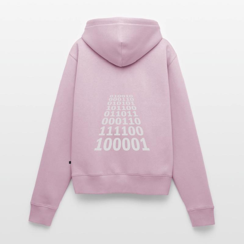 Binär Code Programm Sprache Frauen Premium Bio Zip Hoodie