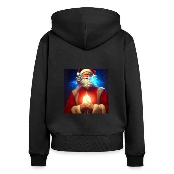 Santa Claus Santa Claus Christmas - Women's Premium Organic Zip Hoodie - black - Back - Julia (174cm)
