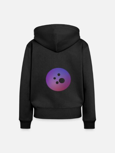 Galaxy button - Frauen Premium Bio Zip Hoodie - Schwarz
