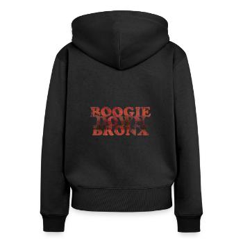 Boogie Down Bronx - Women's Premium Organic Zip Hoodie - black - Back - Julia (174cm)