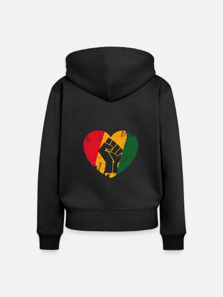Black History Month - Frauen Premium Bio Zip Hoodie - Schwarz