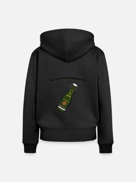Glasmantelgeschoss - Frauen Premium Bio Zip Hoodie - Schwarz