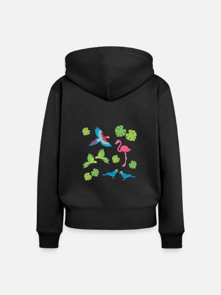 Dschungelfieber - Frauen Premium Bio Zip Hoodie - Schwarz