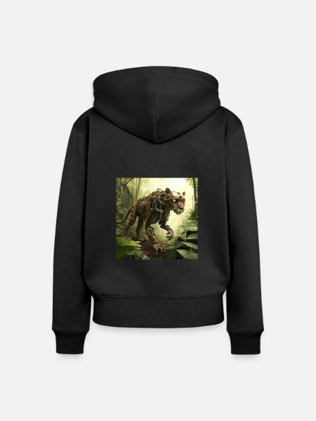 Panter - Frauen Premium Bio Zip Hoodie - Schwarz