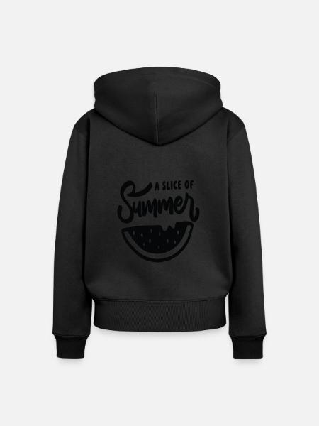 A Slice Of Summer - Frauen Premium Bio Zip Hoodie - Schwarz