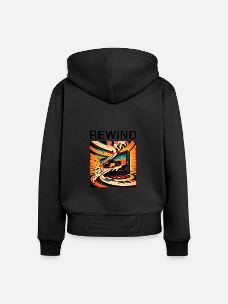 Kassette - Frauen Premium Bio Zip Hoodie - Schwarz