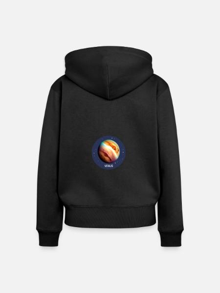 Planet Venus - Frauen Premium Bio Zip Hoodie - Schwarz