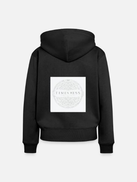 zeitloser stiel - Frauen Premium Bio Zip Hoodie - Schwarz