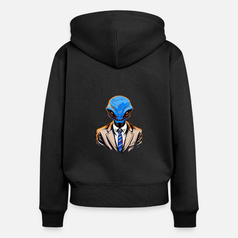 Cosmic Chic - Sweat à capuche zippé Premium bio Femme - noir