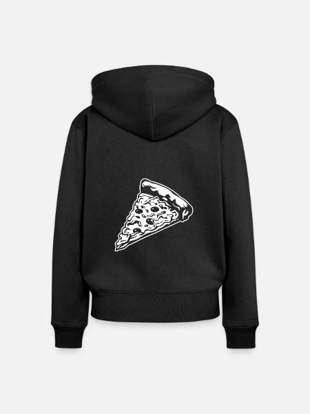Pizza Fast Food Pizzeria - Frauen Premium Bio Zip Hoodie - Schwarz