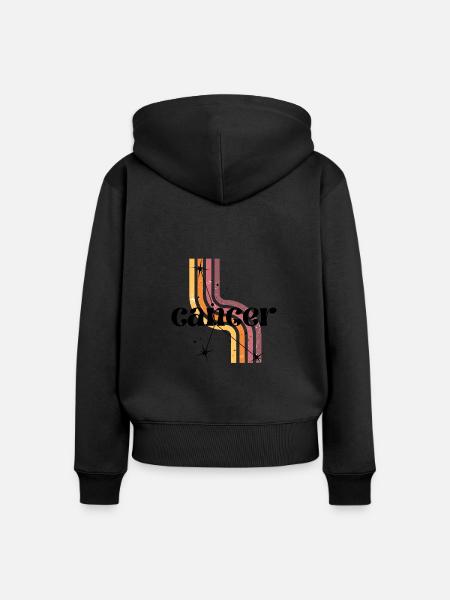 Krebs-Retrohoroskop - Frauen Premium Bio Zip Hoodie - Schwarz