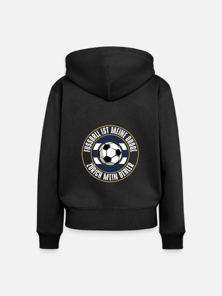 Züri - Frauen Premium Bio Zip Hoodie - Schwarz