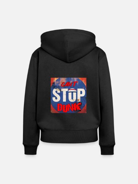 KANN DAS DUNKEN NICHT STOPPEN - Frauen Premium Bio Zip Hoodie - Schwarz