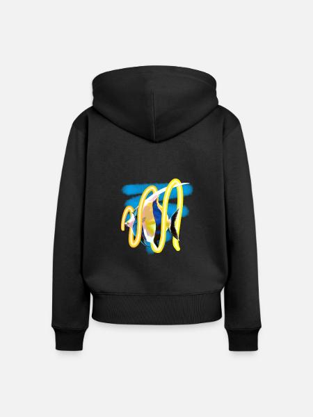 Seefische - Frauen Premium Bio Zip Hoodie - Schwarz