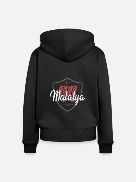 Malatya - Frauen Premium Bio Zip Hoodie - Schwarz
