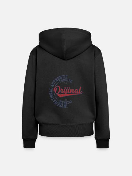 Denizli - Frauen Premium Bio Zip Hoodie - Schwarz
