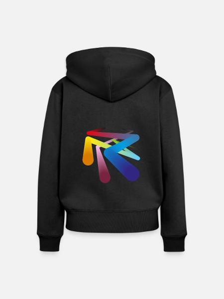 Farben Pipelines - Frauen Premium Bio Zip Hoodie - Schwarz