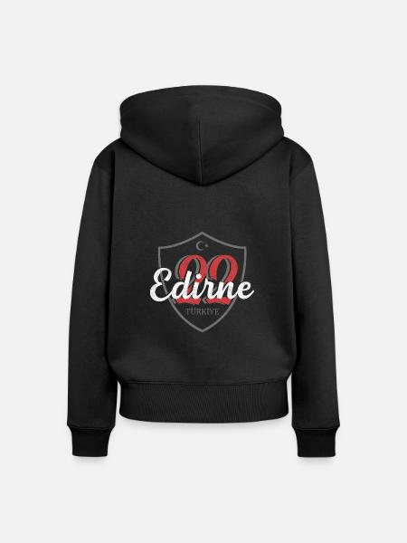 Edirne - Frauen Premium Bio Zip Hoodie - Schwarz