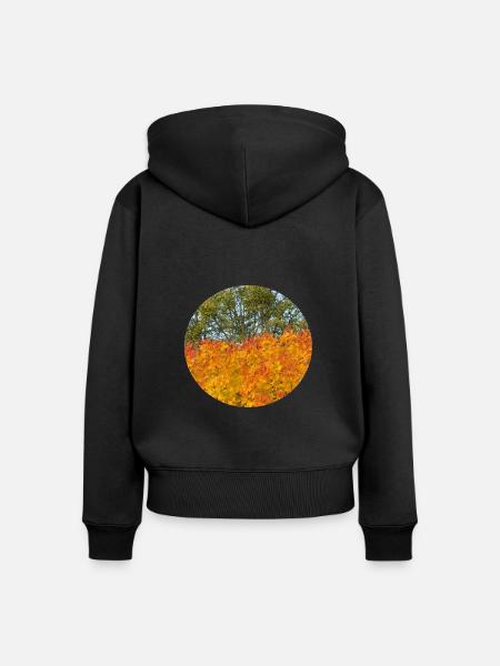 Herbst - Frauen Premium Bio Zip Hoodie - Schwarz