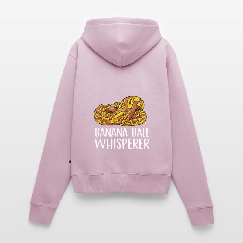 Conception de boule de banane pour un python Sweat à capuche zippé Premium bio Femme