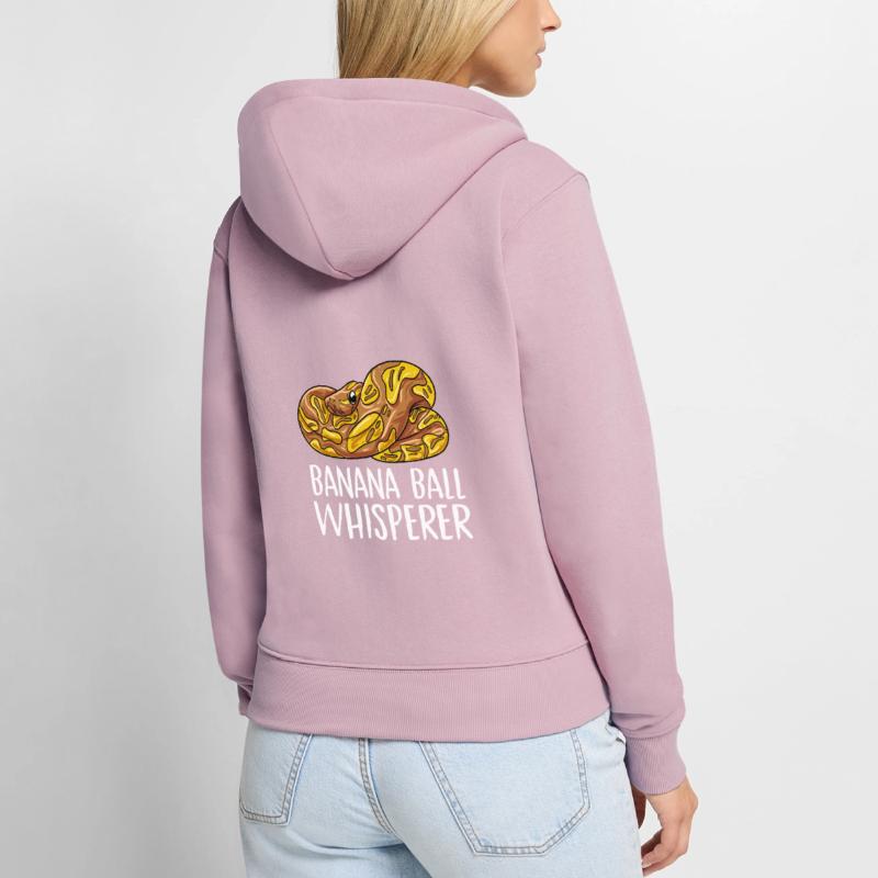 Conception de boule de banane pour un python Sweat à capuche zippé Premium bio Femme