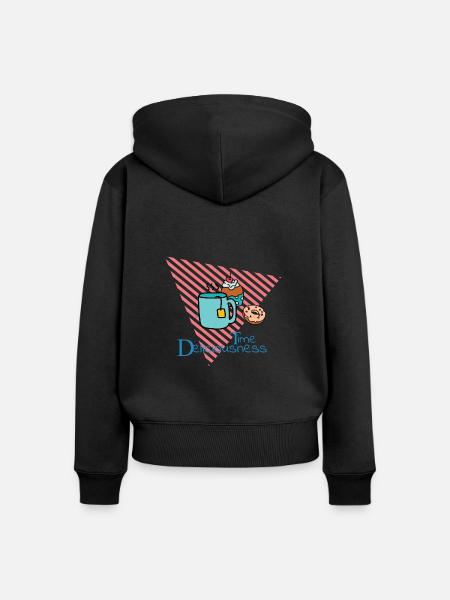 Köstlichkeiten Zeit - Frauen Premium Bio Zip Hoodie - Schwarz